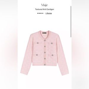Maje Textured Knit Cardigan